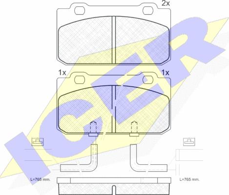 Icer 180632 - Kit pastiglie freno, Freno a disco autozon.pro