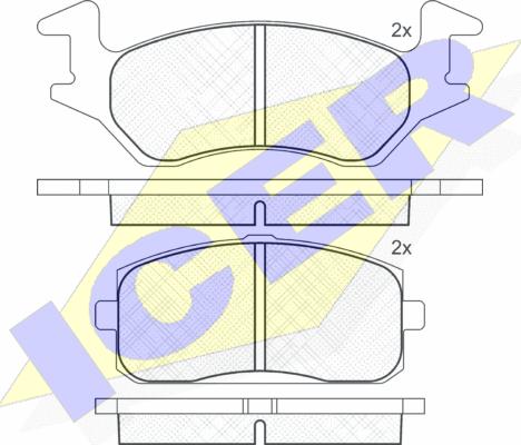 Icer 180629 - Kit pastiglie freno, Freno a disco autozon.pro