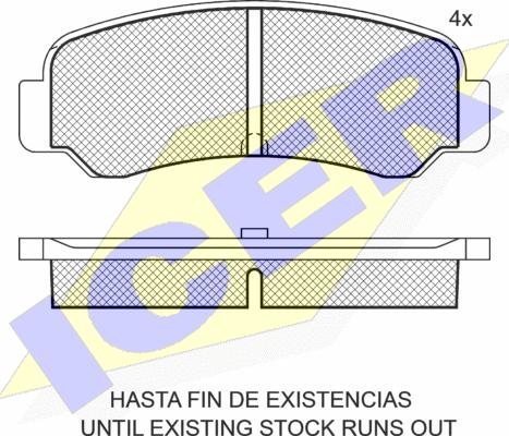 Icer 180624 - Kit pastiglie freno, Freno a disco autozon.pro