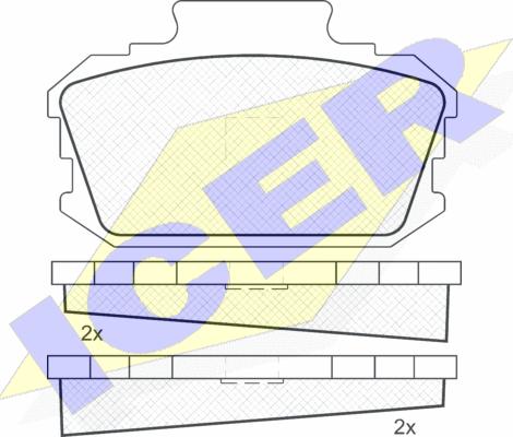 Icer 180095 - Kit pastiglie freno, Freno a disco autozon.pro