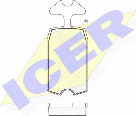 Icer 180090 - Kit pastiglie freno, Freno a disco autozon.pro