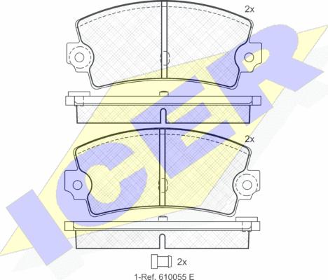 Icer 180098 - Kit pastiglie freno, Freno a disco autozon.pro