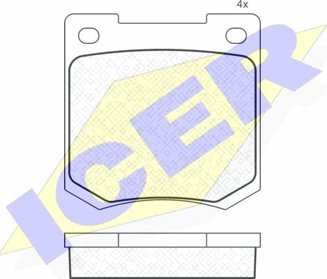 Icer 180044 - Kit pastiglie freno, Freno a disco autozon.pro