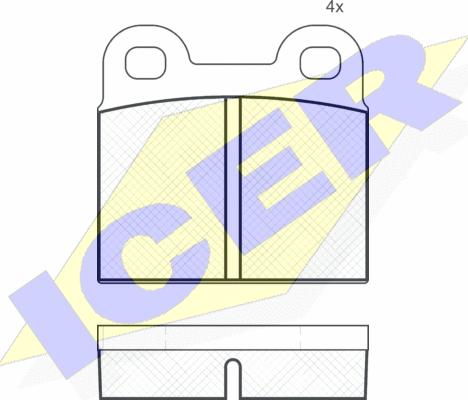 Icer 180059 - Kit pastiglie freno, Freno a disco autozon.pro