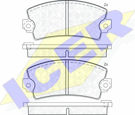 Icer 180052 - Kit pastiglie freno, Freno a disco autozon.pro