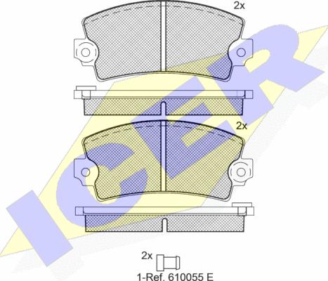 Icer 180060 - Kit pastiglie freno, Freno a disco autozon.pro