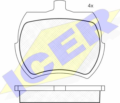 Icer 180002 - Kit pastiglie freno, Freno a disco autozon.pro