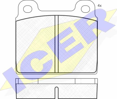 Icer 180011 - Kit pastiglie freno, Freno a disco autozon.pro