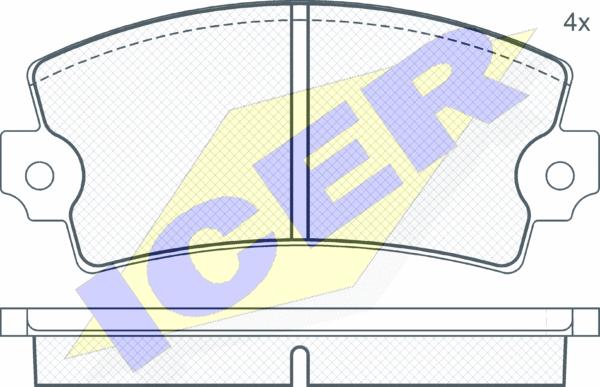 Icer 180089 - Kit pastiglie freno, Freno a disco autozon.pro