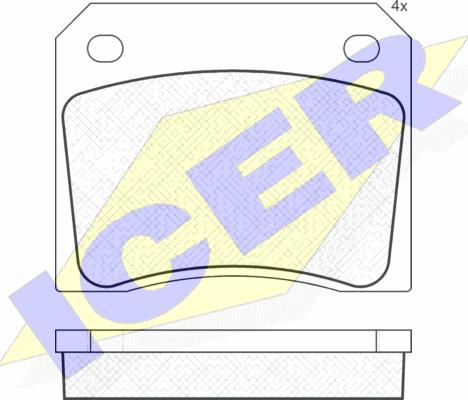 Icer 180036 - Kit pastiglie freno, Freno a disco autozon.pro