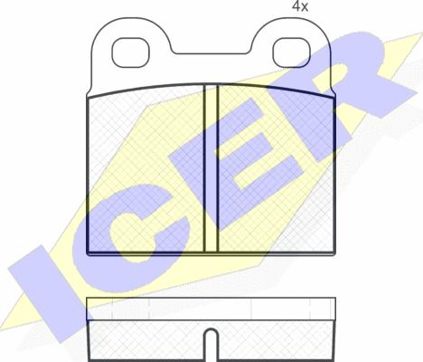 Icer 180038 - Kit pastiglie freno, Freno a disco autozon.pro