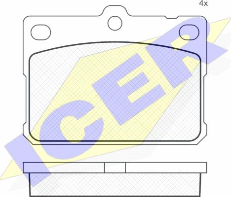 Icer 180164 - Kit pastiglie freno, Freno a disco autozon.pro