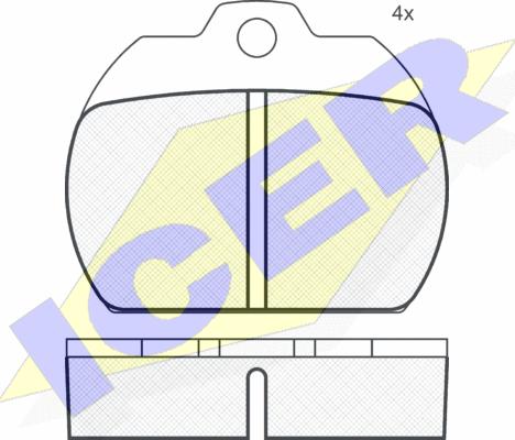 Icer 180161 - Kit pastiglie freno, Freno a disco autozon.pro