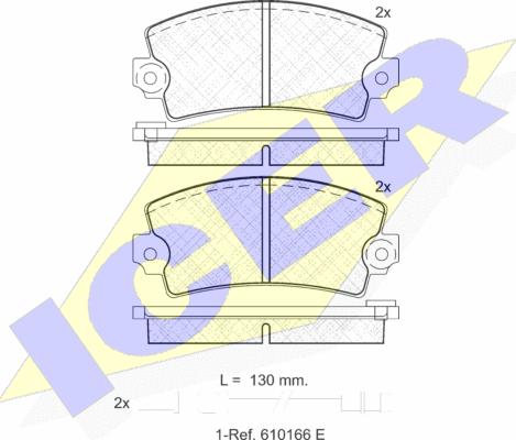 Icer 180101-066 - Kit pastiglie freno, Freno a disco autozon.pro