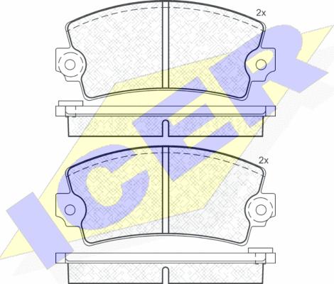 Icer 180101 - Kit pastiglie freno, Freno a disco autozon.pro