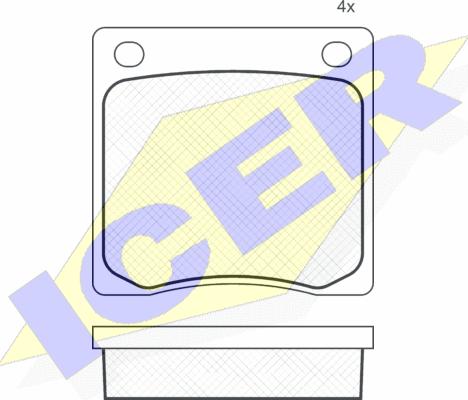 Icer 180113 - Kit pastiglie freno, Freno a disco autozon.pro
