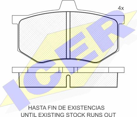 Icer 180184 - Kit pastiglie freno, Freno a disco autozon.pro