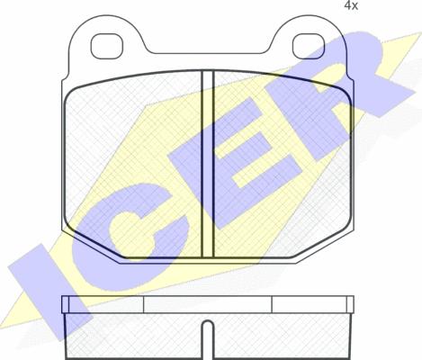 Icer 180170 - Kit pastiglie freno, Freno a disco autozon.pro