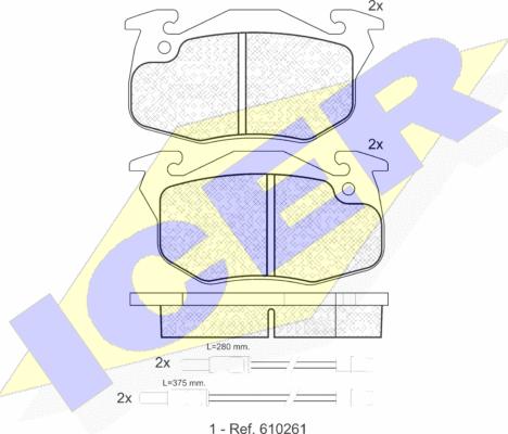 Icer 180864 - Kit pastiglie freno, Freno a disco autozon.pro