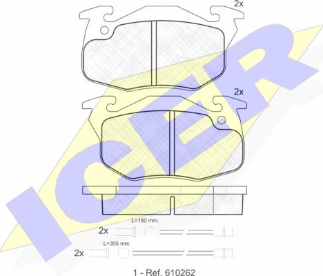 Icer 180866 - Kit pastiglie freno, Freno a disco autozon.pro