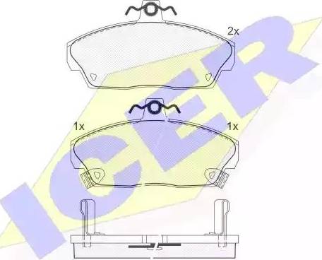 Icer 180860 - Kit pastiglie freno, Freno a disco autozon.pro