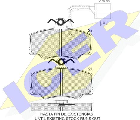 Icer 180868 - Kit pastiglie freno, Freno a disco autozon.pro