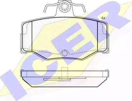 Icer 180804 - Kit pastiglie freno, Freno a disco autozon.pro