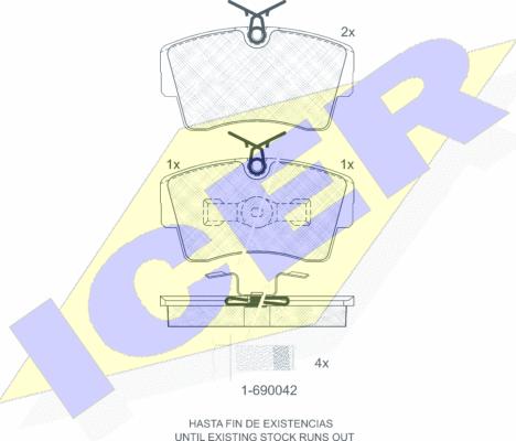 Icer 180815-700 - Kit pastiglie freno, Freno a disco autozon.pro