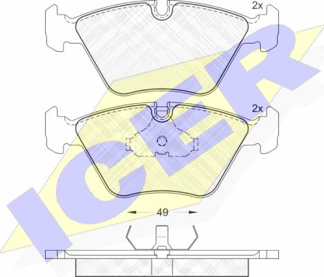 Icer 180883 - Kit pastiglie freno, Freno a disco autozon.pro