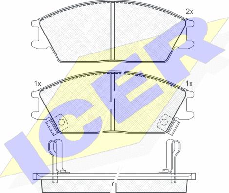 Icer 180887 - Kit pastiglie freno, Freno a disco autozon.pro