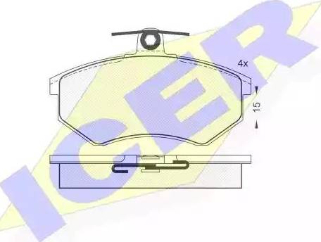 Icer 180835 - Kit pastiglie freno, Freno a disco autozon.pro