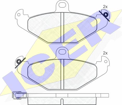 Icer 180874 - Kit pastiglie freno, Freno a disco autozon.pro