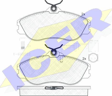 Icer 180873-202 - Kit pastiglie freno, Freno a disco autozon.pro