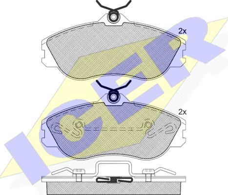 Icer 180872 - Kit pastiglie freno, Freno a disco autozon.pro