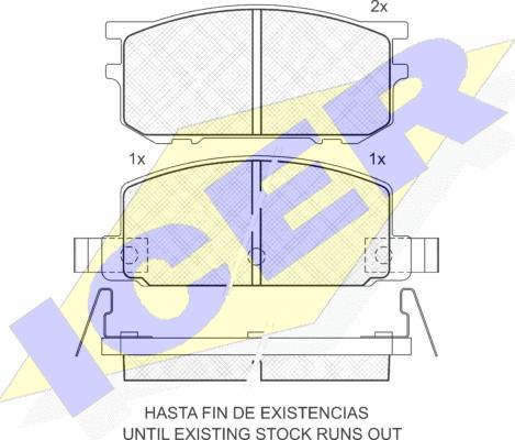 Icer 180308 - Kit pastiglie freno, Freno a disco autozon.pro