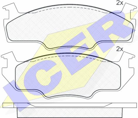 Icer 180333 - Kit pastiglie freno, Freno a disco autozon.pro