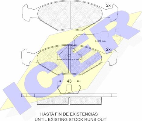 Icer 180332 - Kit pastiglie freno, Freno a disco autozon.pro