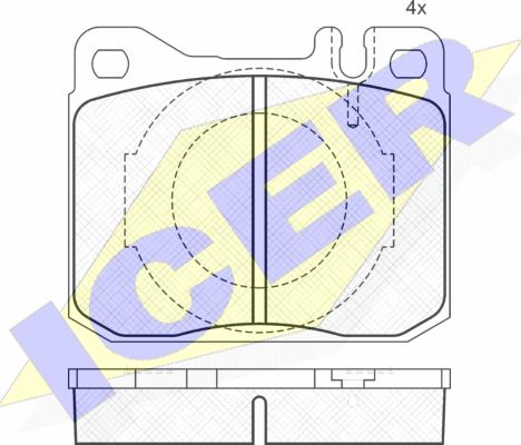 Icer 180324 - Kit pastiglie freno, Freno a disco autozon.pro