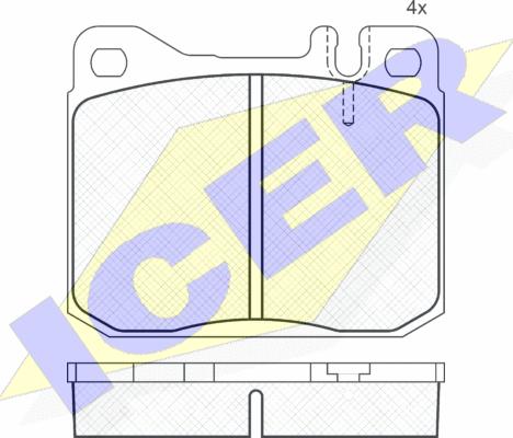 Icer 180323 - Kit pastiglie freno, Freno a disco autozon.pro