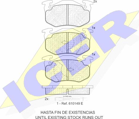 Icer 180375 - Kit pastiglie freno, Freno a disco autozon.pro