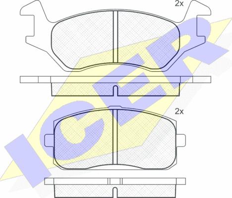 Icer 180294 - Kit pastiglie freno, Freno a disco autozon.pro