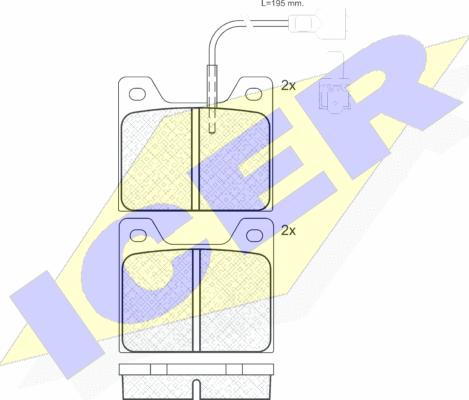 Icer 180244 - Kit pastiglie freno, Freno a disco autozon.pro