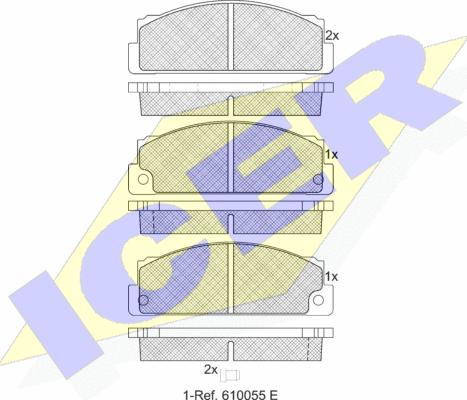 Icer 180240 - Kit pastiglie freno, Freno a disco autozon.pro