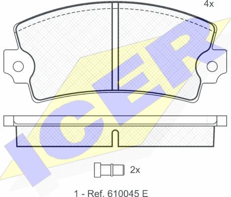 Icer 180258 - Kit pastiglie freno, Freno a disco autozon.pro