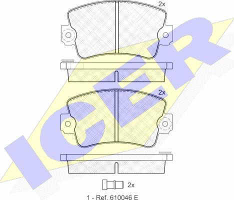 Icer 180257 - Kit pastiglie freno, Freno a disco autozon.pro