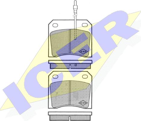 Icer 180209 - Kit pastiglie freno, Freno a disco autozon.pro