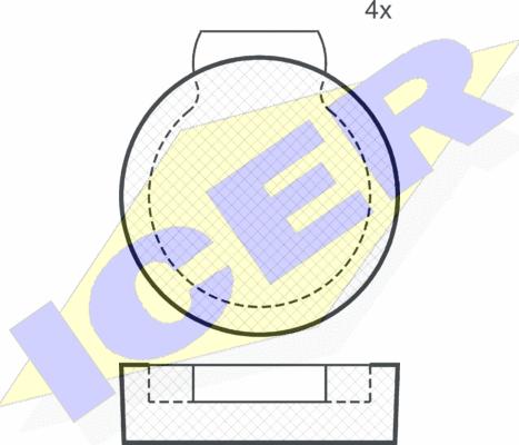 Icer 180202 - Kit pastiglie freno, Freno di stazionamento a disco autozon.pro