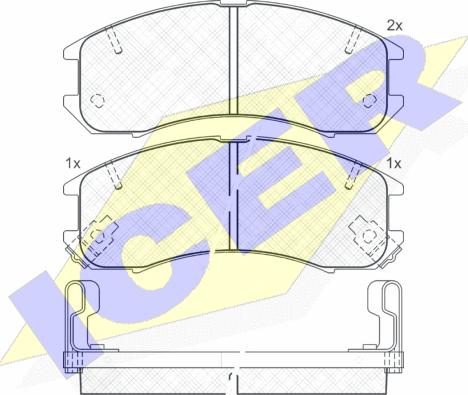 Icer 180795 - Kit pastiglie freno, Freno a disco autozon.pro