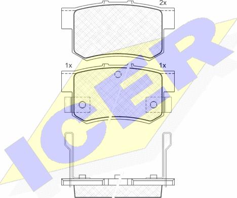 Icer 180798 - Kit pastiglie freno, Freno a disco autozon.pro