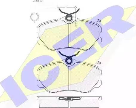 Icer 180742 - Kit pastiglie freno, Freno a disco autozon.pro